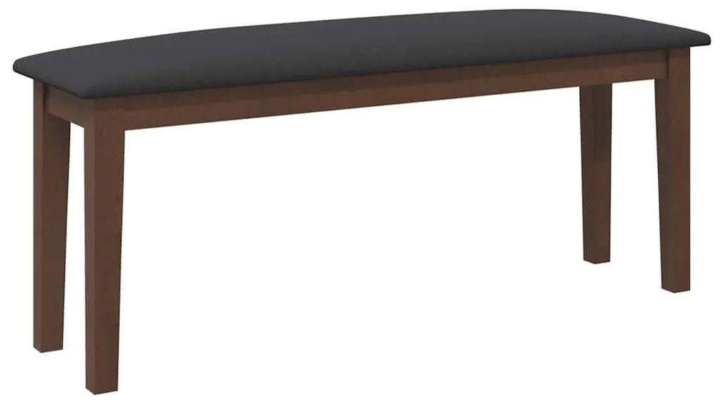 Banco 110 cm madeira seringueira maciça castanho