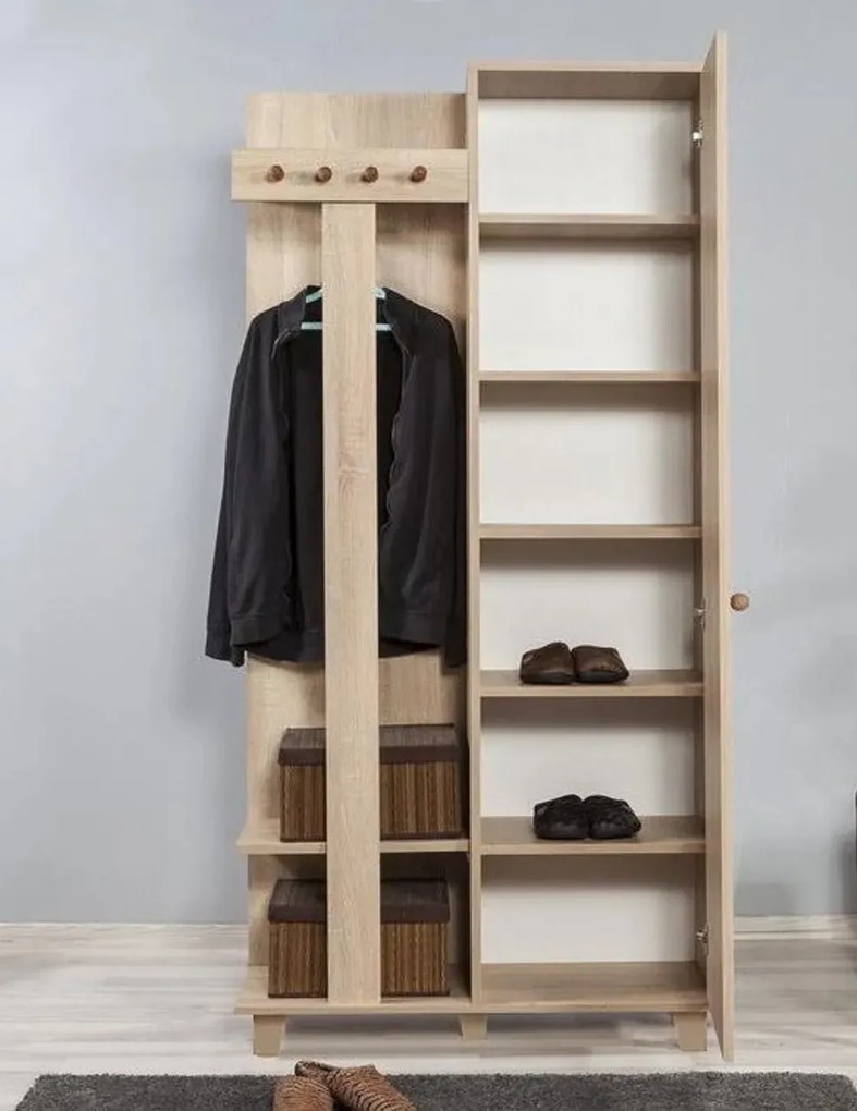 Hall Stand Garmanto – Carvalho Sonoma – 90x192x36 cm