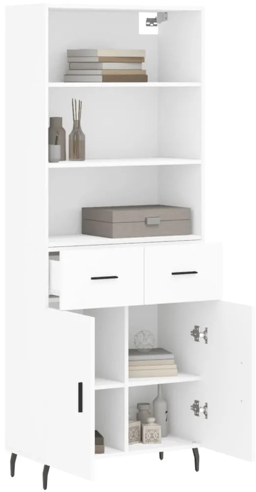Armário alto 69,5x34x180 cm derivados de madeira branco
