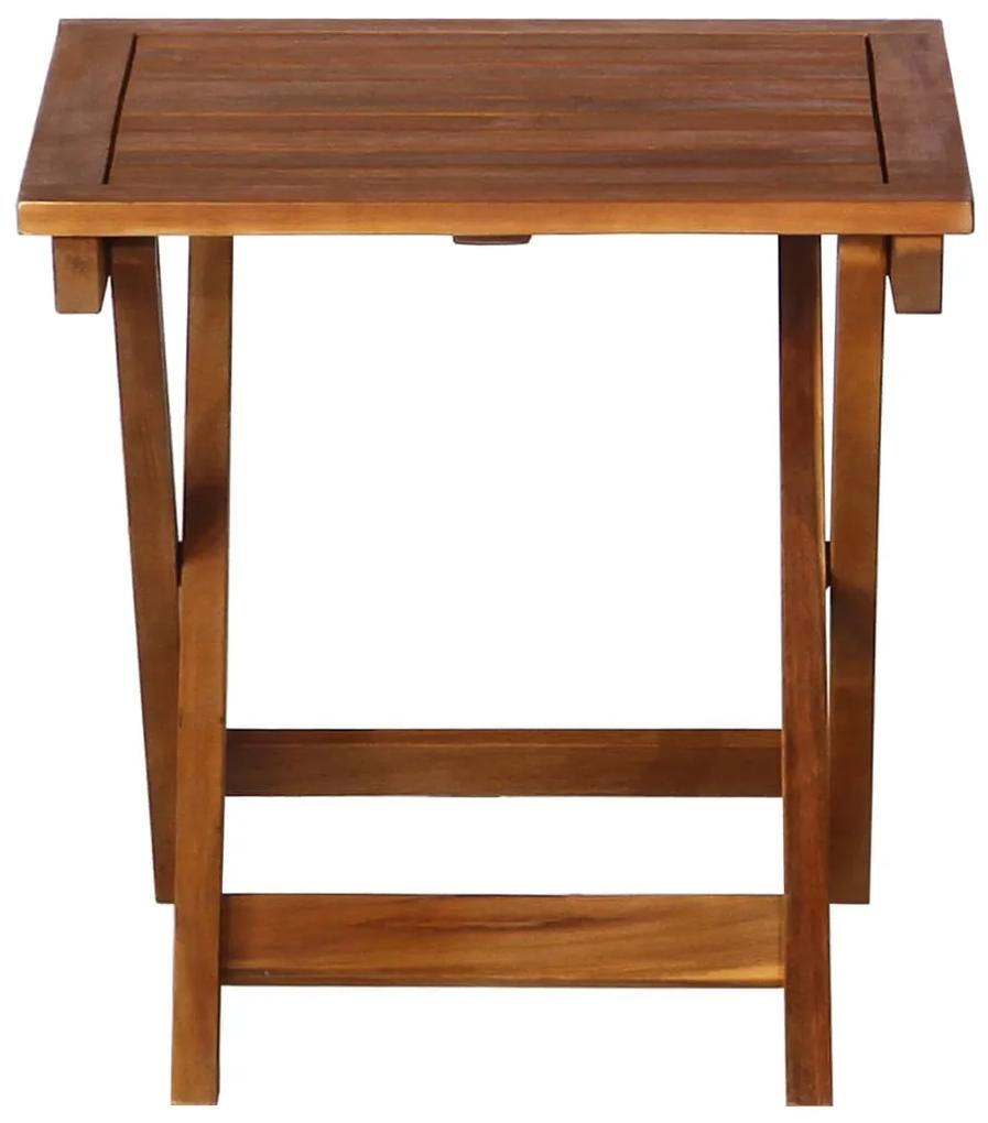 3 pcs espreguiçadeira c/ mesa de centro madeira acácia maciça