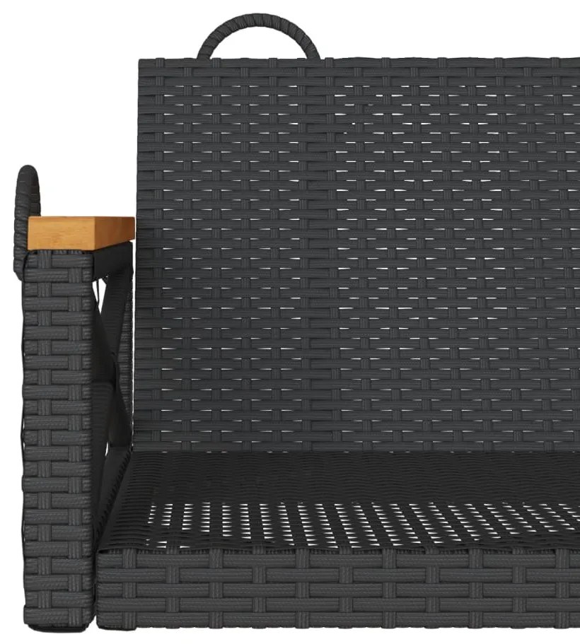 Banco baloiço 109x62x40 cm vime PE preto