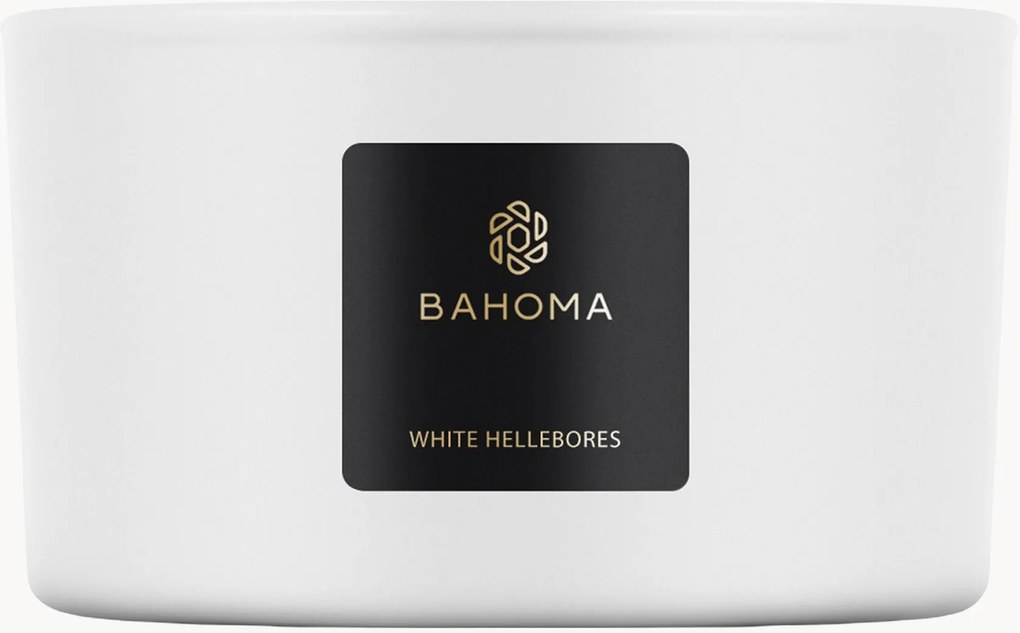 Vela perfumada com três pavios White Hellebores (marinho, citrinos, verde)