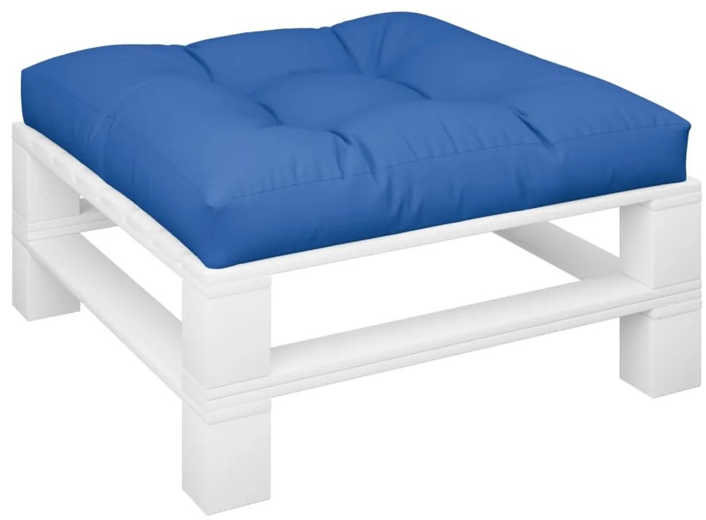 Almofadão sofá de paletes 80x80x12 cm tecido azul real