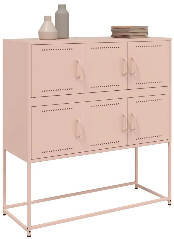 Aparador 100,5x39x107 cm aço rosa