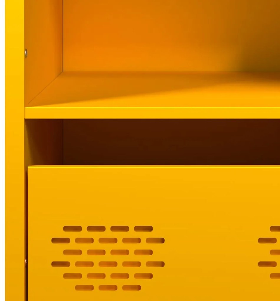 Móvel alto 101,5x39x103,5 cm aço amarelo mostarda