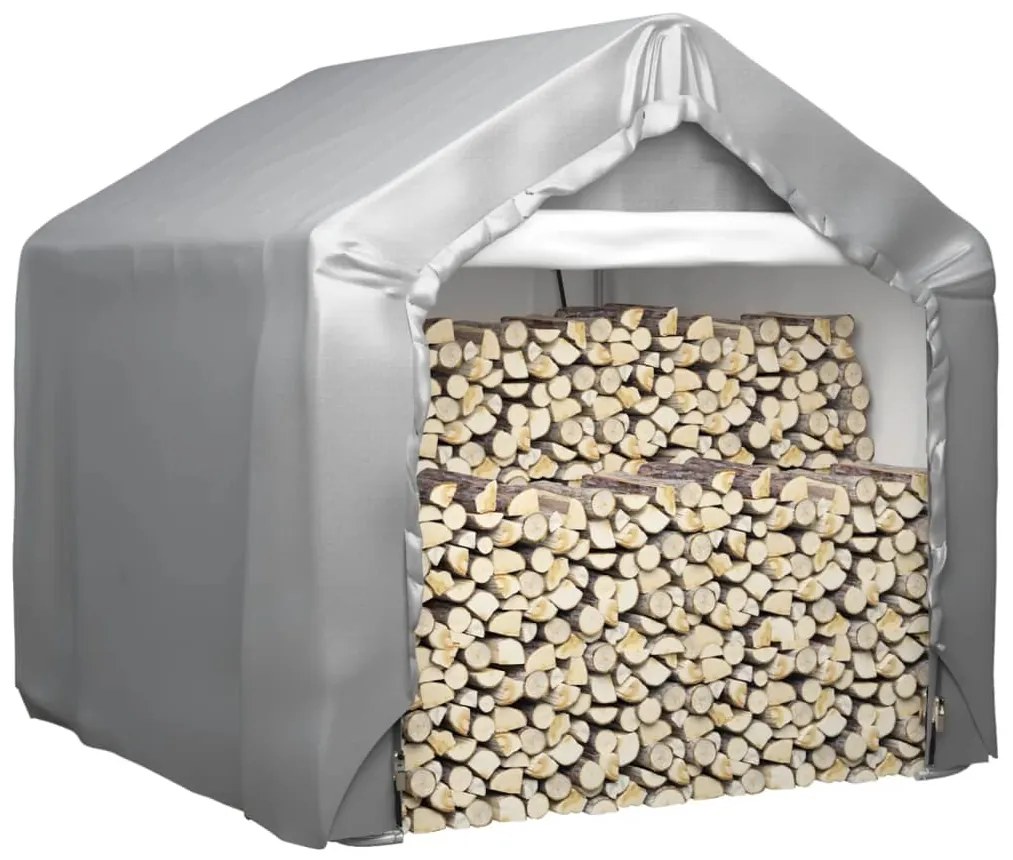 Tenda de armazenamento 180x180 cm aço galvanizado cinzento