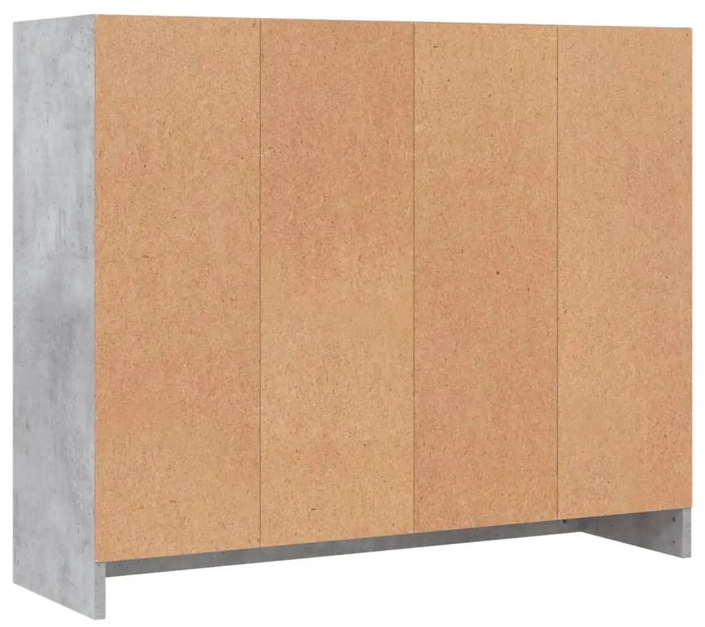 Aparador 91x28x75 cm derivados de madeira cinzento-cimento