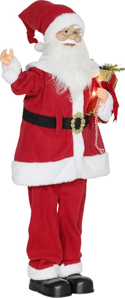 Figura de Pai Natal, 53 x 27 x 120 cm, Comando de Voz, Vermelho