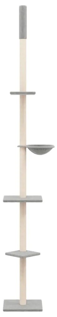 Árvore gatos altura ajust. chão-teto 263,5-289,5 cm cinza-claro