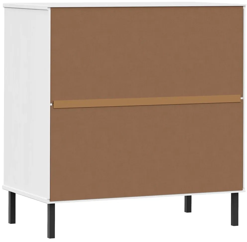 Aparador 3 gavetas 77x40x79,5 cm madeira maciça OSLO branco