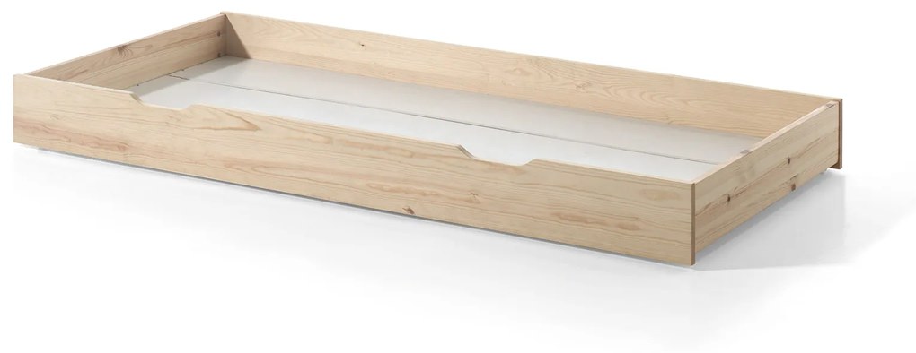 Conjunto Cama infantil de Casa DALLAS 90x200 com gaveta e cortinados Natural
