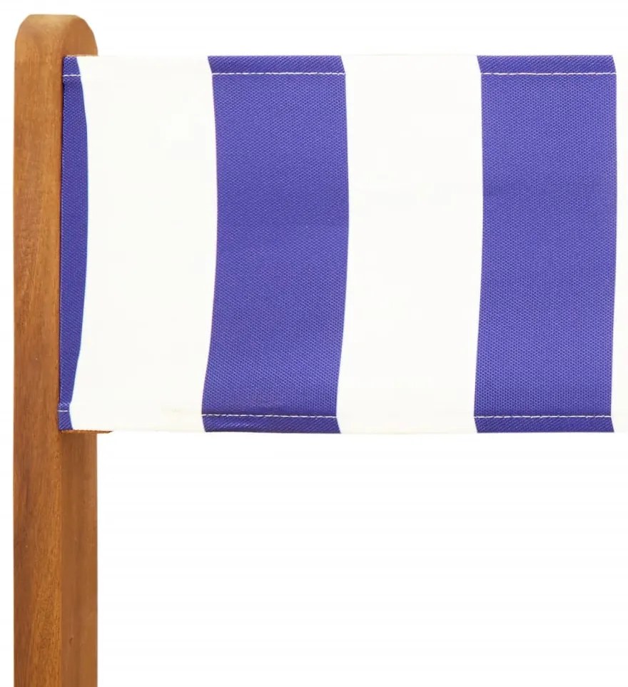3pcs conjunto bistrô tecido/madeira maciça padrão azul e branco