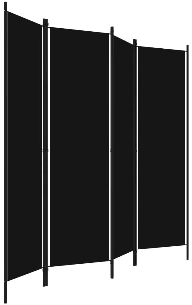 Divisória de quarto com 4 painéis 200x180 cm preto