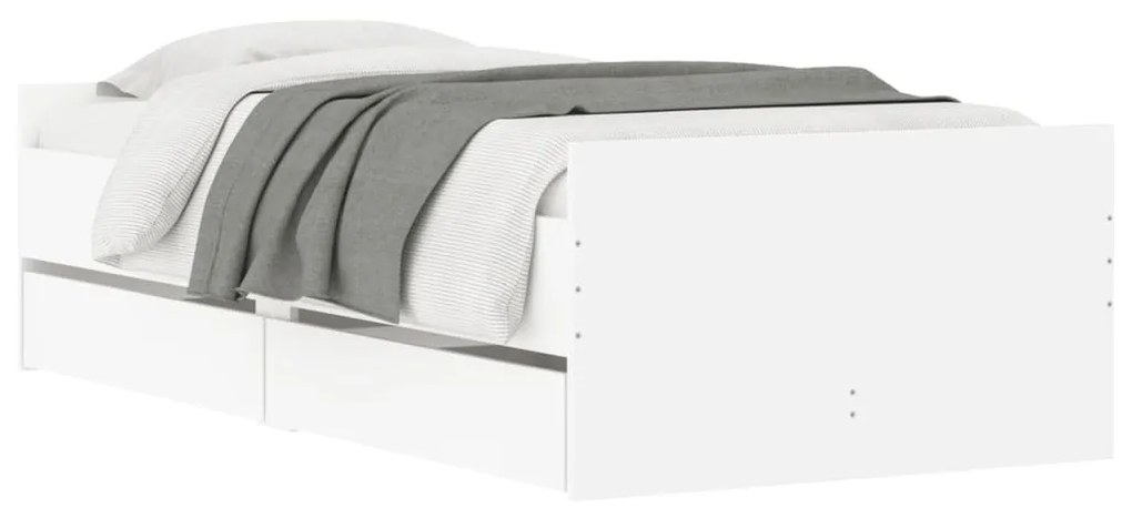 Estrutura de cama com gavetas 90x200 cm branco