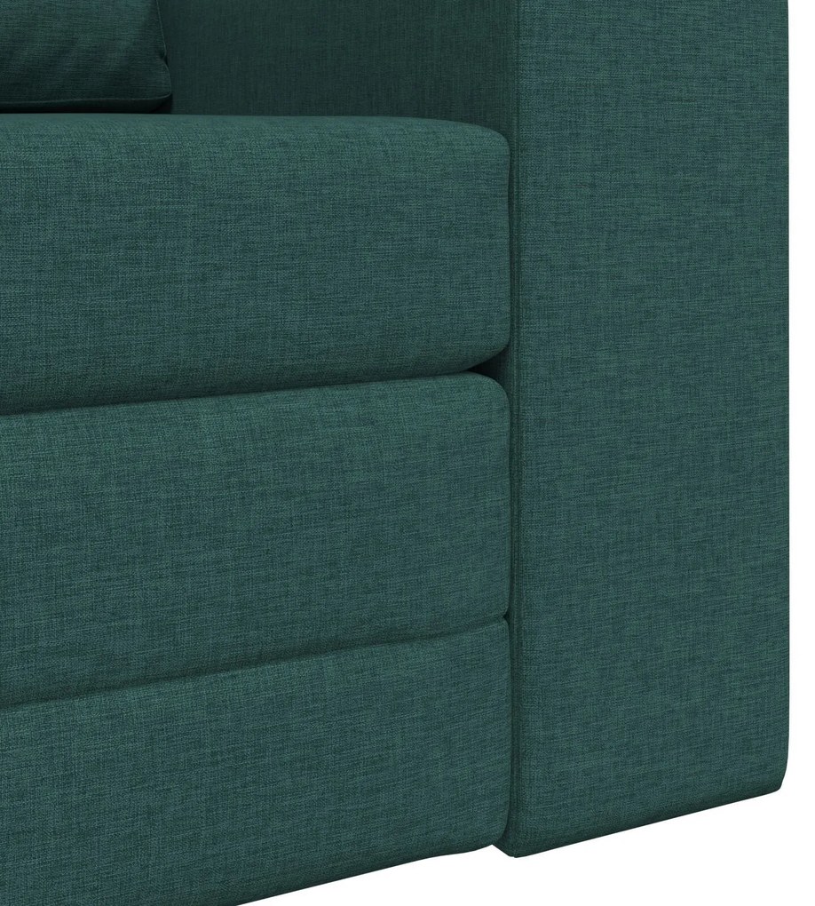 Sofá Cama de Chão 2-em-1 Verde Escuro 98x71x83 cm Tecido