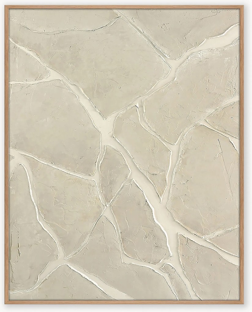 Impressão digital com elementos pintados à mão White Trace