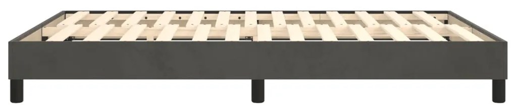Estrutura de cama sem colchão 140x200 cm veludo cinzento-escuro