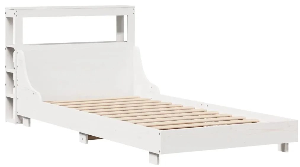 Cama sem colchão 90x190 cm madeira de pinho maciça branco