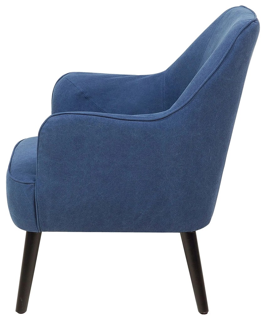 Poltrona em tecido azul marinho LOKEN Beliani