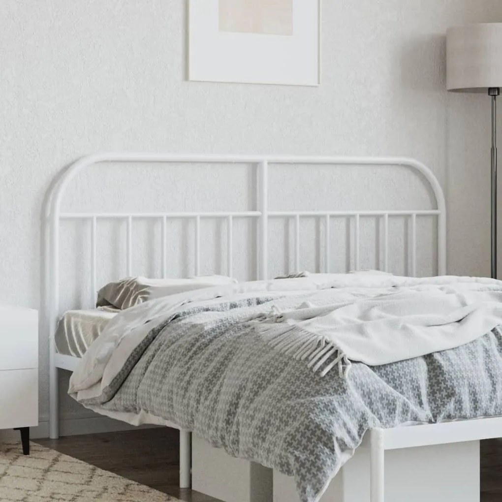 Cabeceira de cama 160 cm metal branco