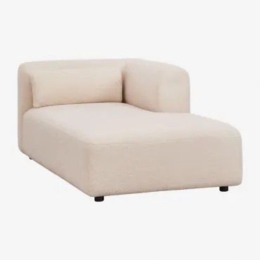 Módulo Chaise Longue Direito Para Sofá Modular Fogler Chenille Creme Bege - Sklum