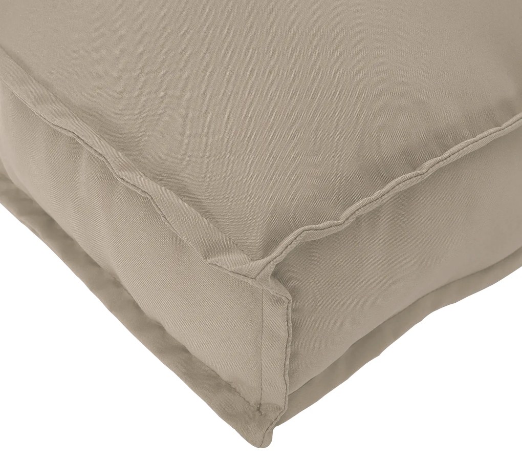 Almofada de Pallet para Assento Taupe 60x60x12 cm Tecido Oxford