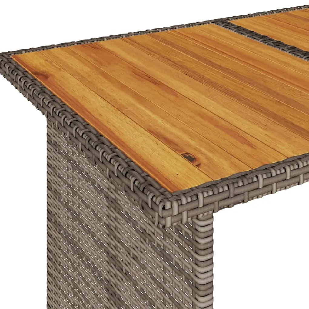6 pcs conjunto sofás de jardim com almofadões vime cinzento