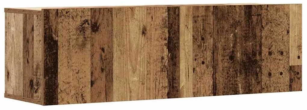 Conjunto de armário TV de parede 5 pcs madeira madeira velha