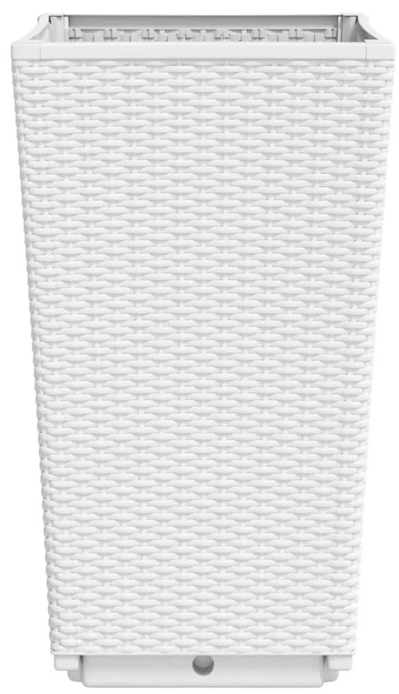 Vasos/floreiras 4 pcs 32,5x32,5x57 cm PP branco