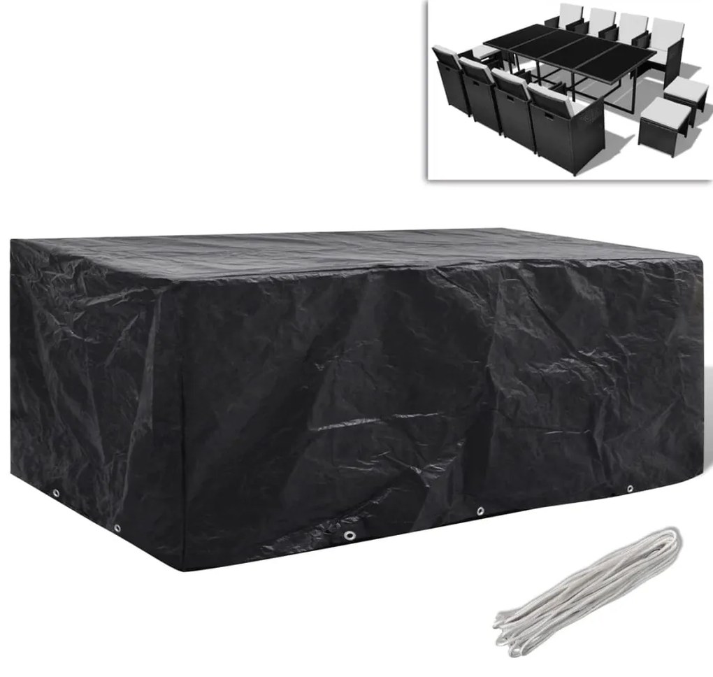 vidaXL Capa para mobiliário de jardim com 8 ilhós 229x113x73 cm