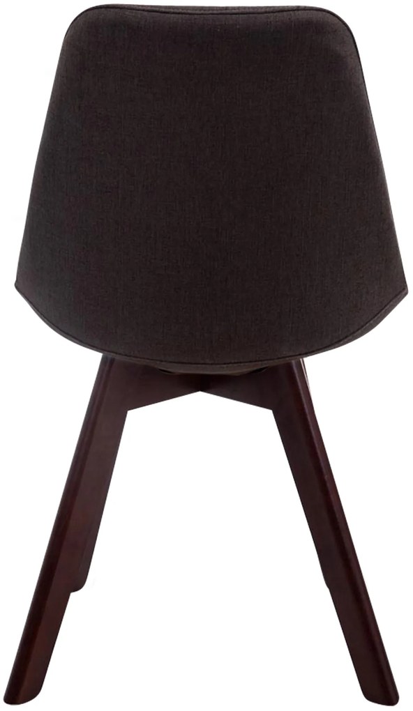 Cadeira de cozinha e sala de jantar Borneo em tecido com estrutura em Cor Nogueira 48 x 84 x 55 cm Cinzento escuro