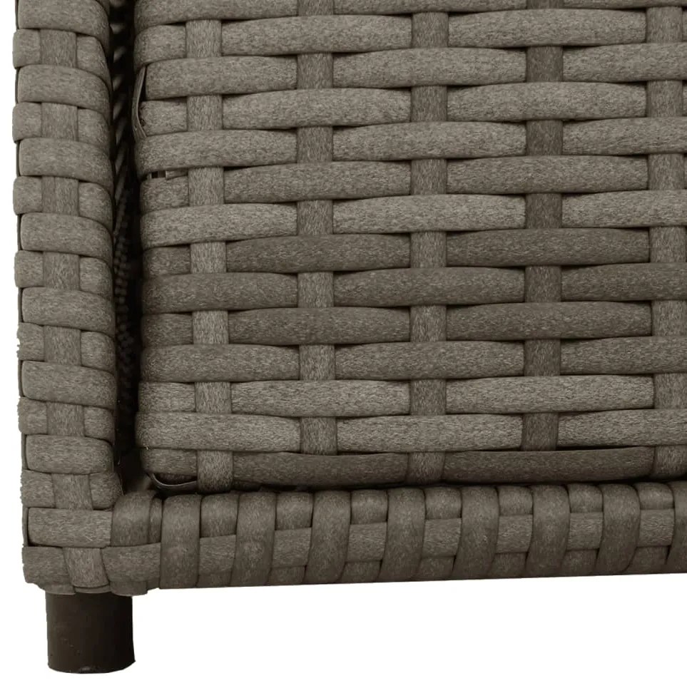Armário de arrumação para jardim 55x59x69 cm vime PE cinzento