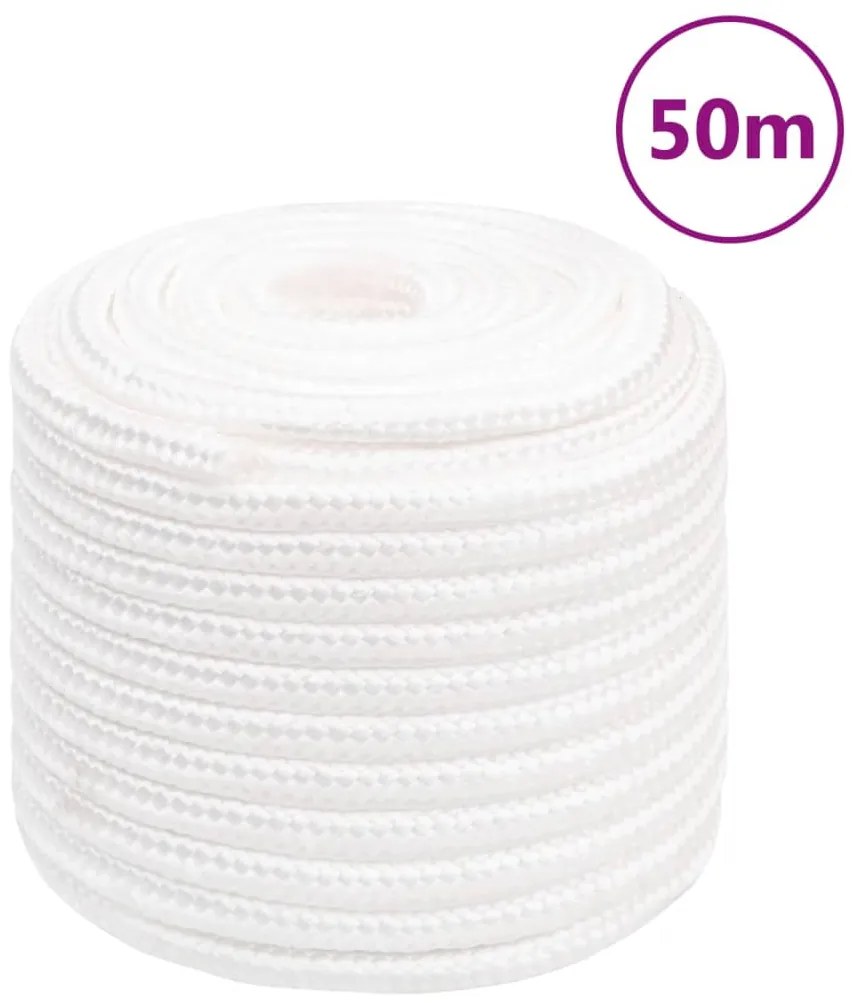 Corda de barco 18 mm 50 m polipropileno branco completo