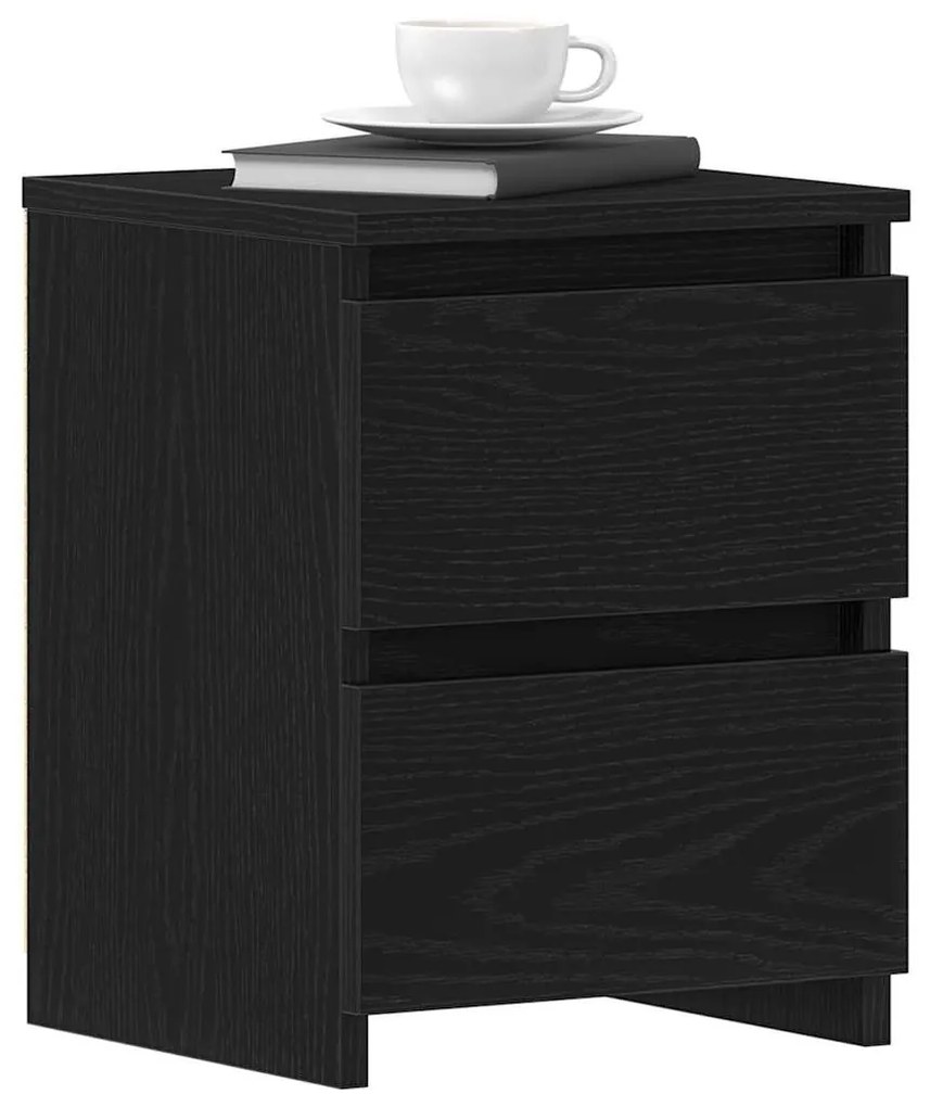 Camas de cabeceira vidaXL com gavetas 2 pcs Carvalho Preto 30x30x40 cm