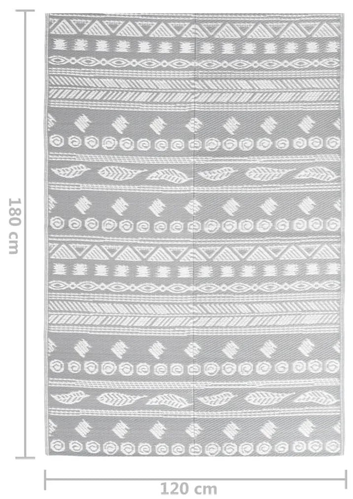 Tapete de exterior 120x180 cm ARAKIL PP cinzento