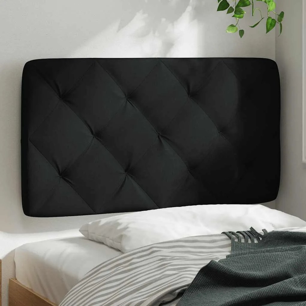 Almofadão de cabeceira 90 cm tecido preto
