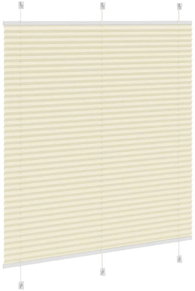 Plissado Cego Creme 115x150 cm Largura Tecido 114,4cm Poliéster