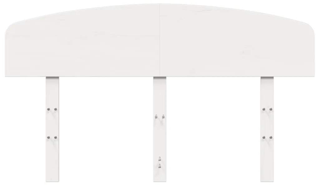 Cabeceira 120 cm madeira de pinho maciça branco