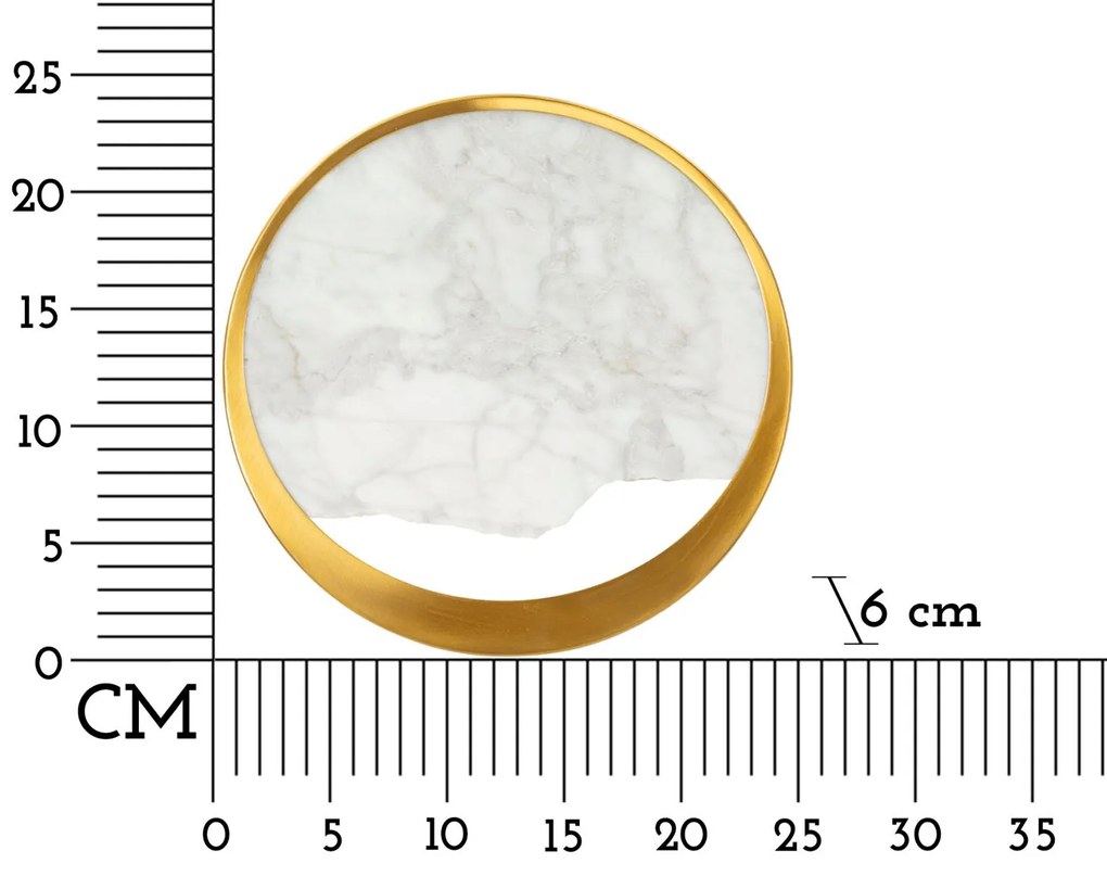 Candeeiro de Parede "Marble" Dourado e Mármore – 24x6x24 cm