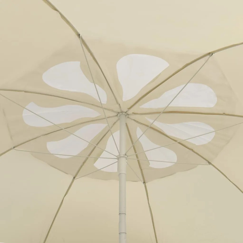 Guarda-sol de praia 300 cm amarelo areia