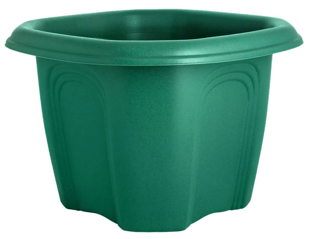Vaso Propileno Antique Octagonal Verde 25cm