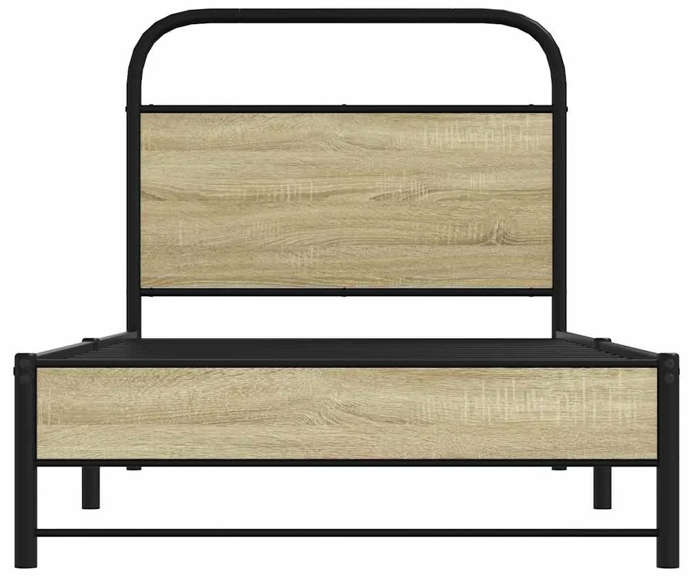 Estrutura cama s/ colchão derivados de madeira carvalho sonoma