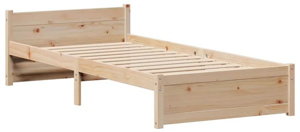 Cama sem colchão 90x200 cm madeira de pinho maciça