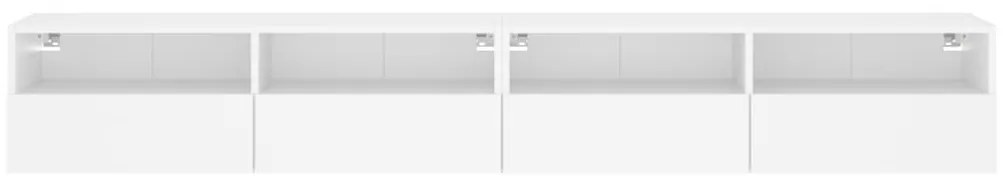 Móvel parede p/ TV 2 pcs 100x30x30 cm derivados madeira branco