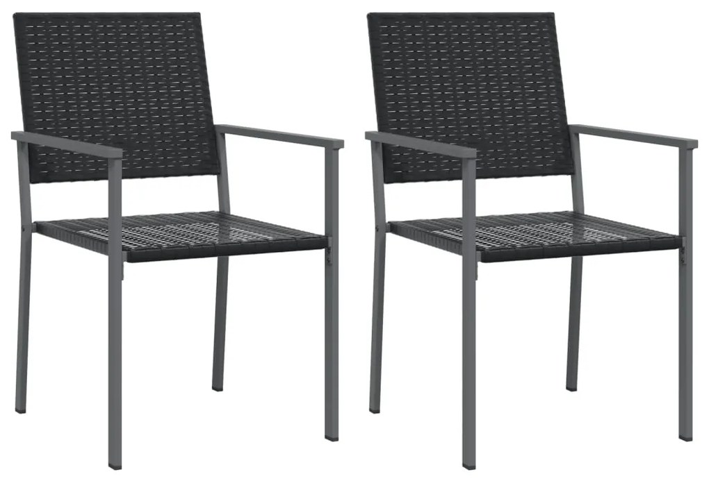 3 pcs conjunto de jantar p/ jardim vime PE e aço