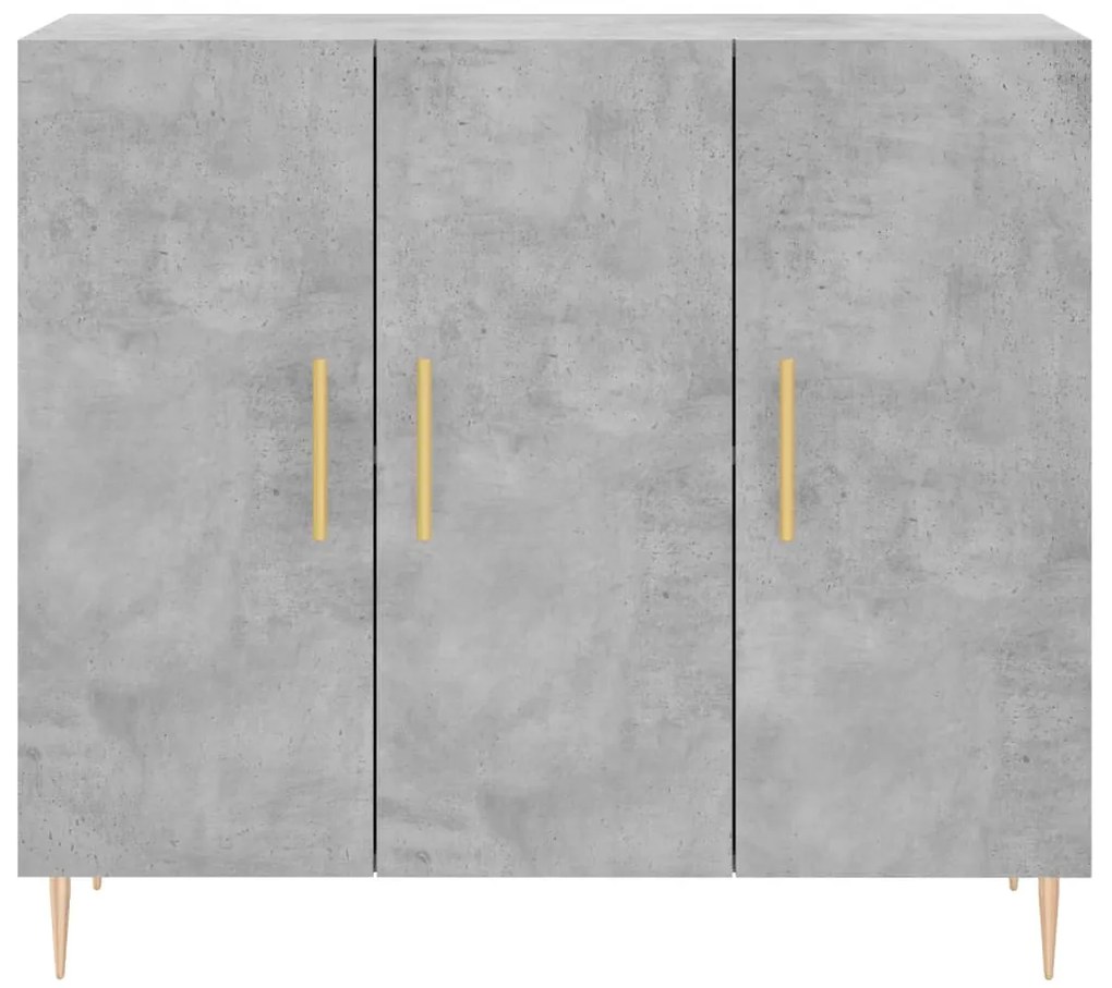 Aparador 90x34x80 cm madeira processada cinza cimento