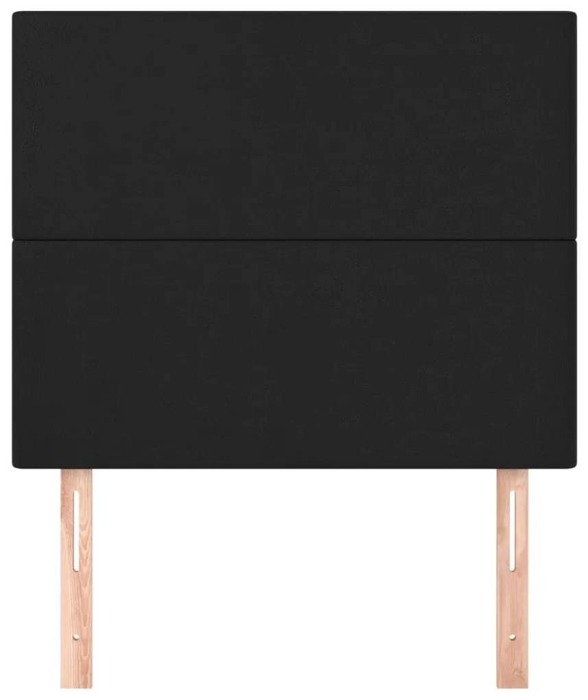 Cabeceira de cama 2 pcs couro artificial 90x5x78/88 cm preto