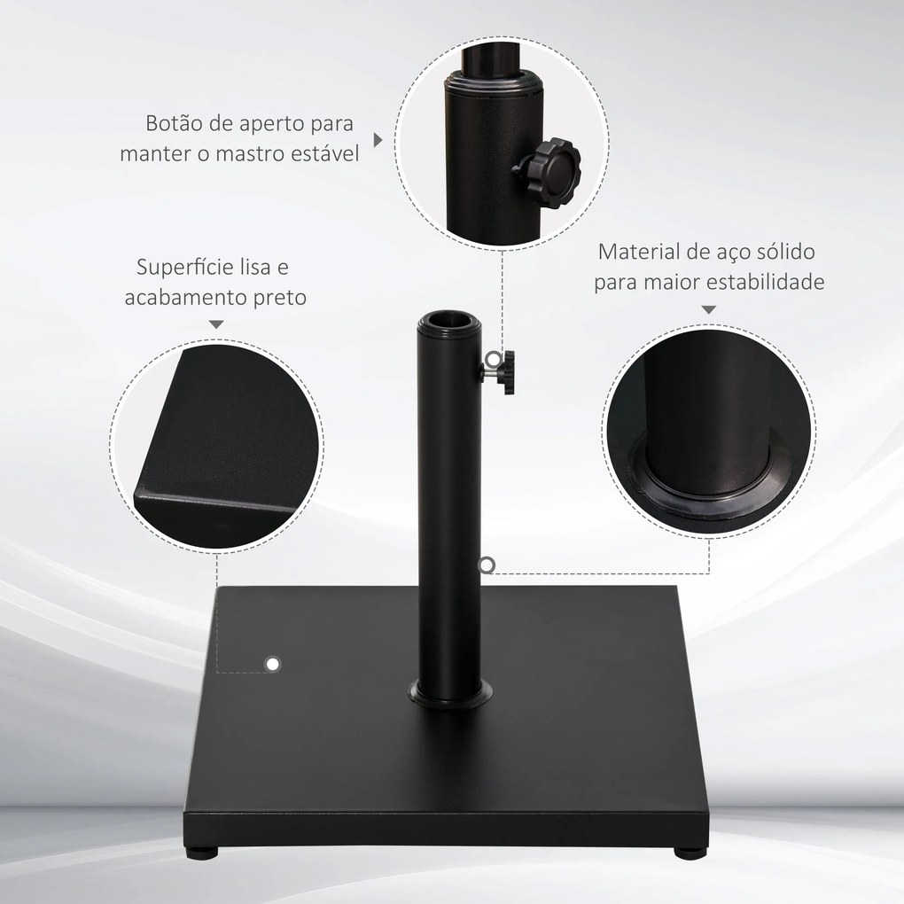 Base para Chapéu de Sol Universal Suporte para Chapéu de Sol para Jard