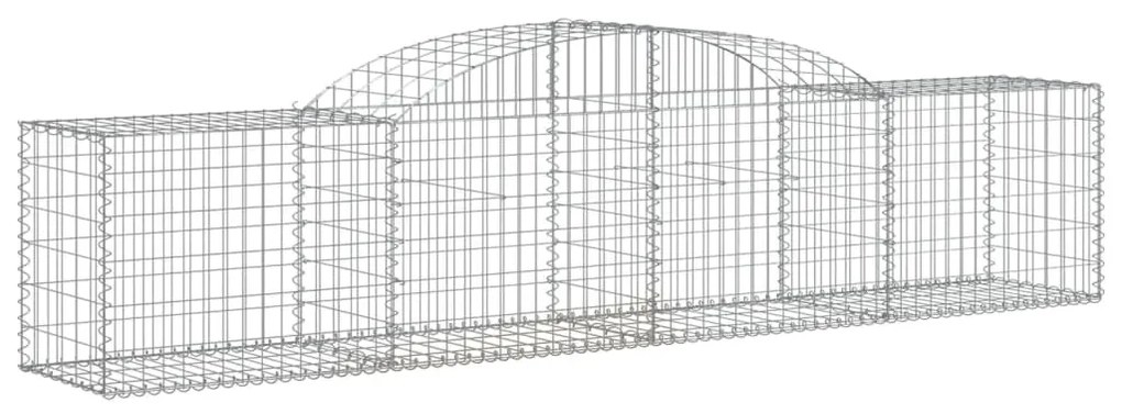 Cestos gabião arqueados 10pcs 300x50x60/80 cm ferro galvanizado