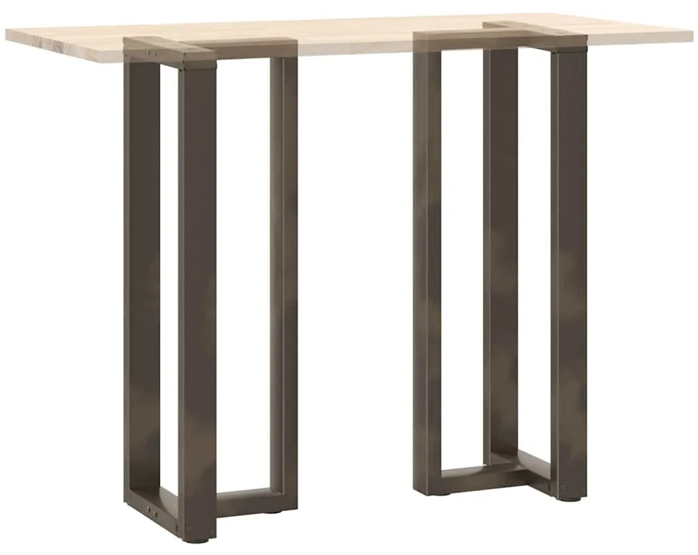 Pés de mesa de bar em forma de T, 2 peças, preto, 50x35x(110-111) cm,